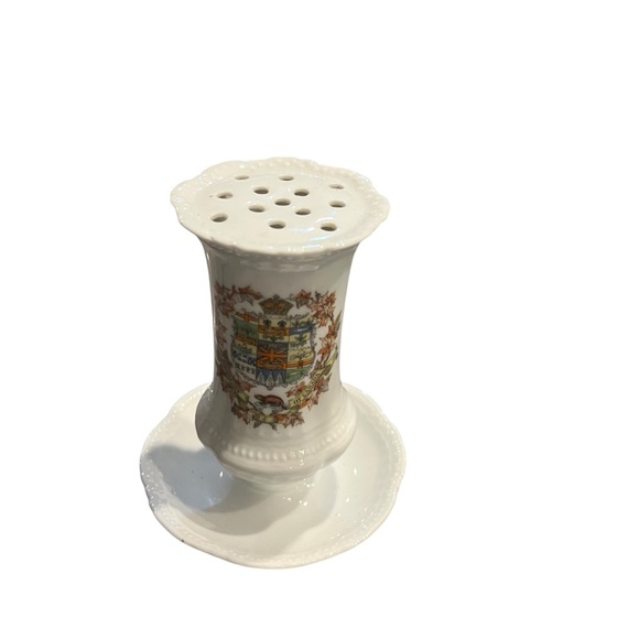 Victoria Austria China Hat Pin Holder Dominion Canada Transferware - Picture 2 of 6